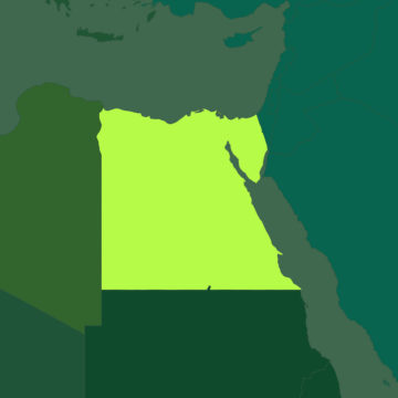 map of the region with Egypt highlighted